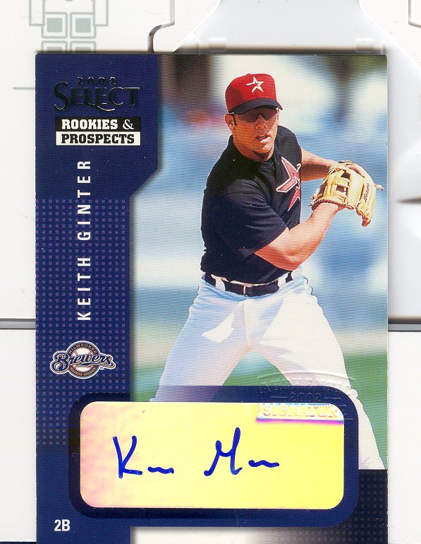 2002 Select Rookies and Prospects #55 Keith Ginter/Black Autograph