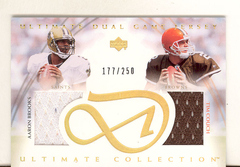 2003 Ultimate Collection Game Jersey Duals #UDJBC Aaron Brooks/Tim Couch/250
