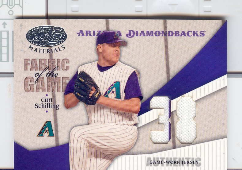 2004 Leaf Certified Materials Fabric of the Game Jersey Number #157 Curt Schilling D'backs Jsy/38