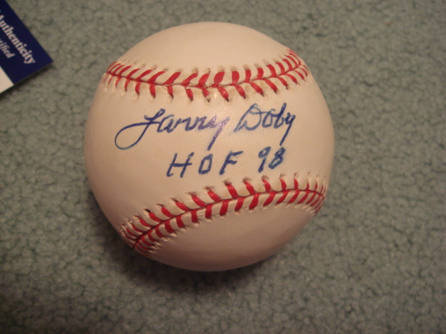 Larry Doby autographed AL Baseball signed  HOF 98  PSA  Authenticated