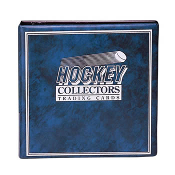 HOCKEY CARD ALBUM 3 INCH BLUE W/ 10 ULTRA PRO PAGES