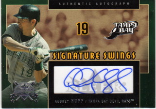 2005 National Pastime Signature Swings Silver #AH Aubrey Huff