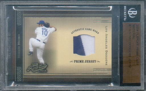 2004 Prime Cuts Material #7 H.Nomo Dodgers Jsy/50