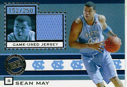 2005 Press Pass Jerseys Blue #SM Sean May