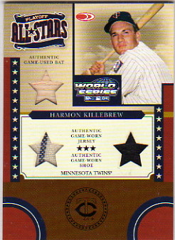 2004 Donruss World Series Playoff All-Stars Material 3 #17 H.Killebrew Bat-Jsy-Shoe/25