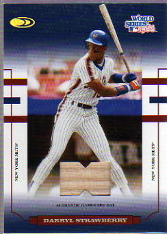 2004 Donruss World Series Blue Material Bat #64 Darryl Strawberry Mets