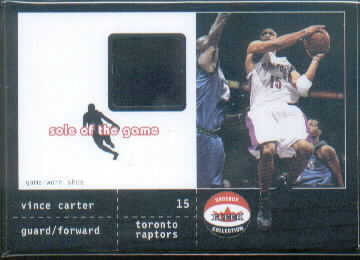 2001-02 Fleer Shoebox Sole of the Game Shoe #3 Vince Carter