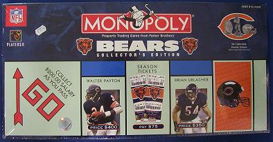 Monopoly NFL CHICAGO BEARS Collector's 2008 Open Box Internal