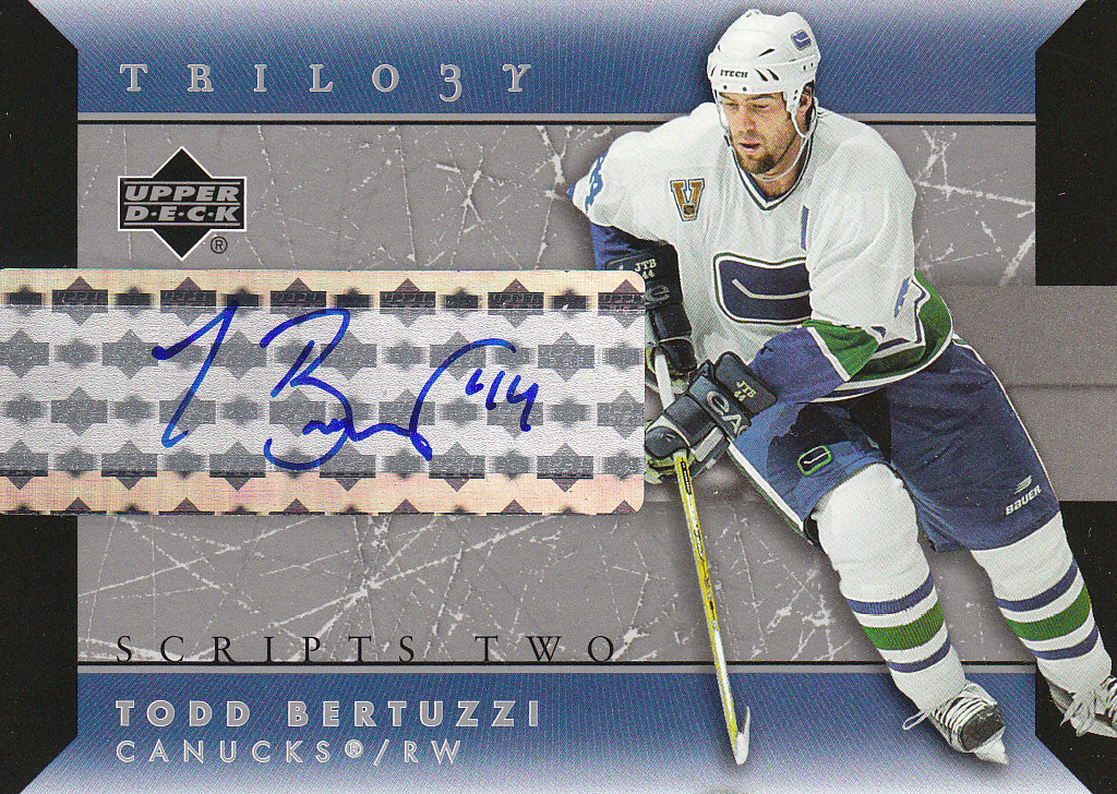 2005-06 Upper Deck Trilogy Scripts #SCSTB Todd Bertuzzi