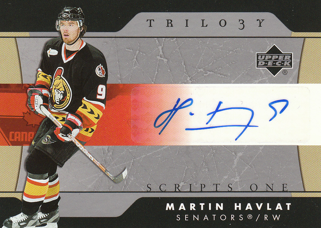 2005-06 Upper Deck Trilogy Scripts #SFSMH Martin Havlat