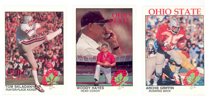 1988 Ohio State Football Greats Complete SET:  22 Cards including Woody Hayes, Randy Gradishar, Archie Griffin, etc.