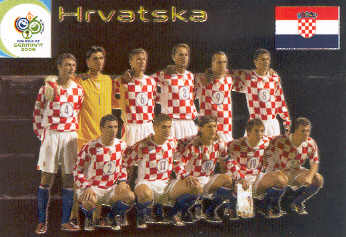 2006 Panini World Cup Soccer # 19 Team Card SP Croatia