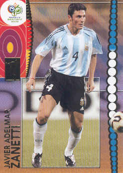 2006 Panini World Cup Soccer # 40 Javier Zanetti Argentina