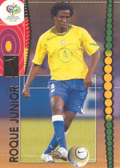 2006 Panini World Cup Soccer # 55 Roque Junior Brazil