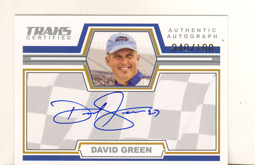 2006 TRAKS Autographs 100 #7 David Green NBS