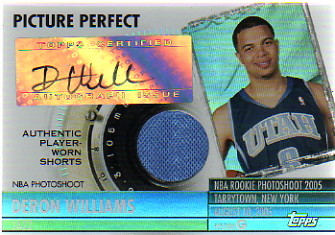 2005-06 Topps Big Game Picture Perfect Relics Autographs #DW2 Deron Williams Shorts