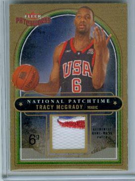 2003-04 Fleer Patchworks National Patchtime Jerseys USA Patches #TM Tracy McGrady