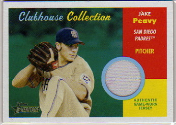 2006 Topps Heritage Clubhouse Collection Relics #JP Jake Peavy Jsy J