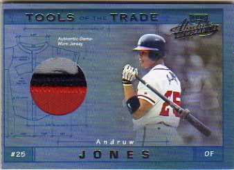 2001 Absolute Memorabilia Tools of the Trade #TT19 Andruw Jones Jsy