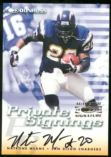 1999 Donruss Private Signings #16 Natrone Means/500*