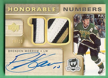 2005-06 The Cup Honorable Numbers #HNMW Brenden Morrow/10