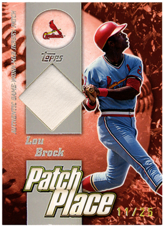 2004 Topps Clubhouse Patch Place Relics #LBR Lou Brock
