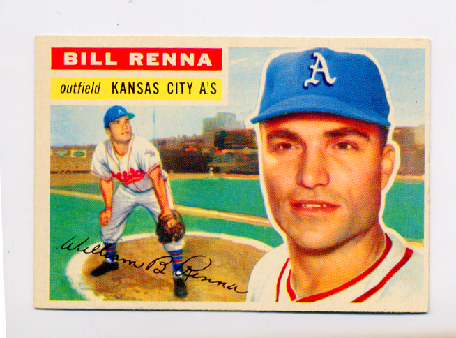 1956 Topps #82A Bill Renna GB