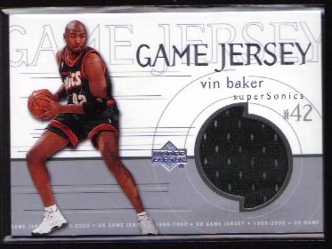 1999-00 Upper Deck Game Jersey #GJ38, Vin Baker