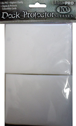 Ultra Pro Deck Protector Sleeves 100 count pack - White (fits standard size Magic the Gathering cards, etc)