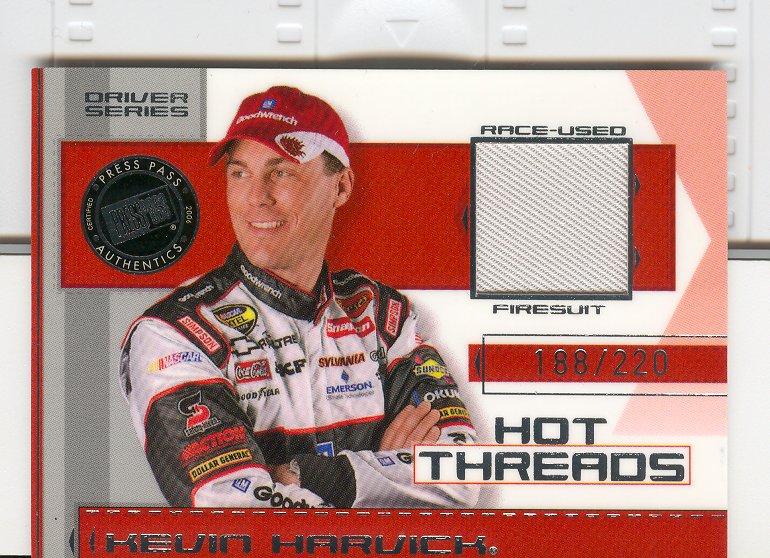 2006 Press Pass Premium Hot Threads Drivers #HTD6 Kevin Harvick