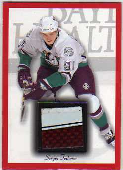 2000-01 Upper Deck Sergei Fedorov NHL Legends Game Jersey Patch #J
