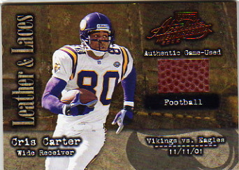 2002 Absolute Memorabilia Leather and Laces #LL35 Cris Carter