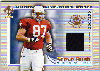 2002 Private Stock Game Worn Jerseys Patches #2 Steve Bush/250