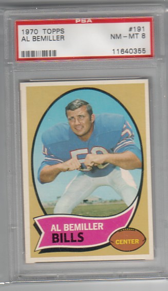 1970 Topps Al Bemiller #191 PSA 8 NM-MT BILLS