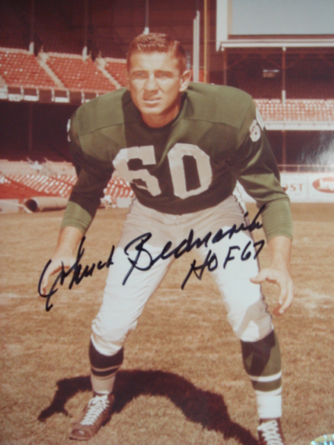 Chuck Bednarik Autographed 8 x 10 Eagles Picture with Hof 67 ins. WithCoa