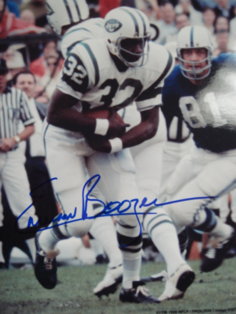 Emerson Boozer Autographed 8 x 10 Jets Picture With Coa