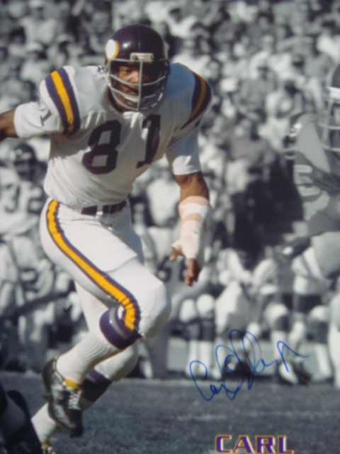 Carl Eller Autographed 8 x 10 Vikings Picture With Coa