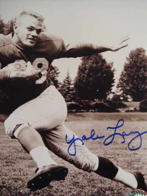 Yale Lary Autographed 8 x 10 picture with Coa