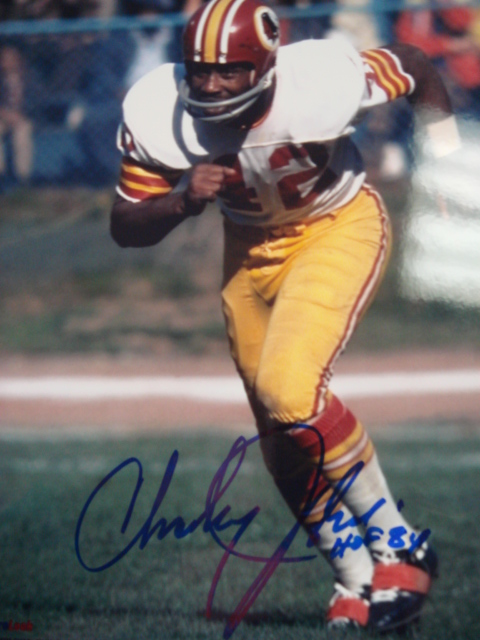 Charley Taylor autographed 8 x 10 Redskins Picture With Hof 84 ins. with Coa