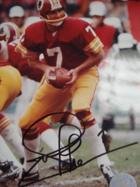 Joe Theismann autographed 8 x 10 Redskins Picture with Coa