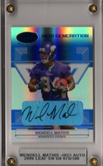 2006 Leaf Certified Materials Mirror Blue #173 Wendell Mathis
