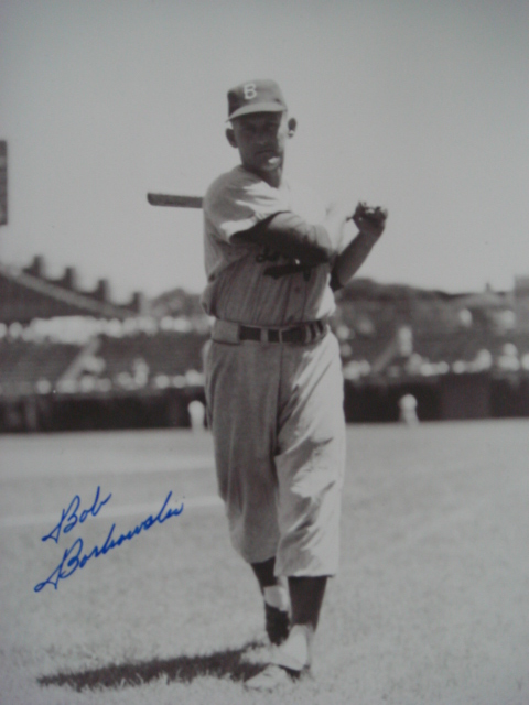 Bob Borkowski autographed 8 x 10 Brooklyn Dodger