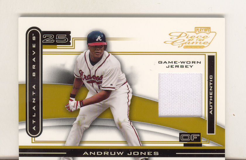 2003 Playoff Piece of the Game Gold #13 Andruw Jones Jsy