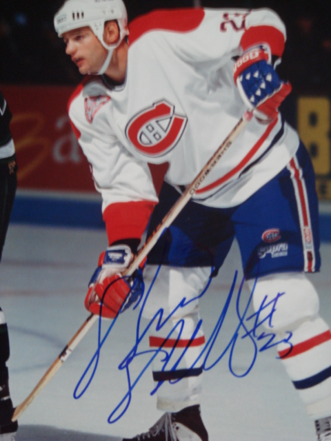 Brian Bellows autographed 8 x 10 Canidans picture with Coa