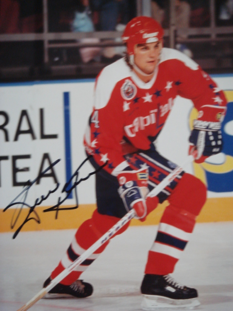 Kevin Hatcher autographed 8 x 10 Capitals picture with Coa