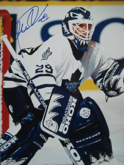 Felix Potvin autgraphed 8 x 10 picture with coa Maple Leafs