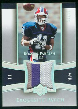 2005 Exquisite Collection Patch Silver Holofoil #EPRP Roscoe Parrish