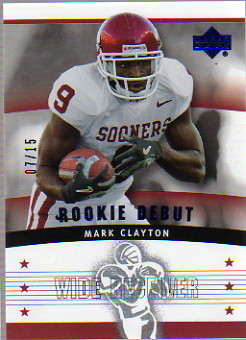 2005 Upper Deck Rookie Debut Blue #115 Mark Clayton