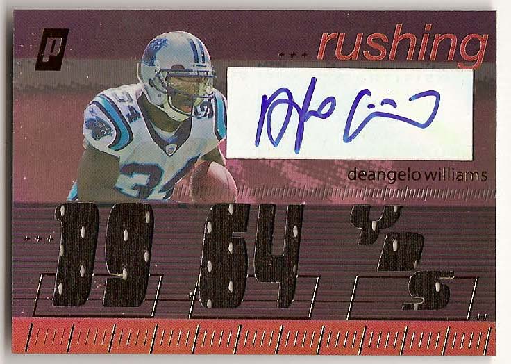 2006 Topps Paradigm Career Highs Triple Jersey Autographs Gold #RDW DeAngelo Williams
