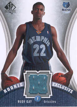 2006-07 SP Authentic Rookie Exclusives Jerseys #RG Rudy Gay